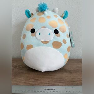 Kellytoy ZELIA The Aqua Giraffe Gold Spots 11” RARE